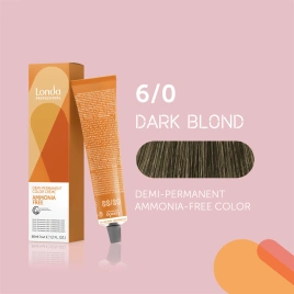 NEW Тонирующая краска для волос Londa AMMONIA FREE 6/0 темный блонд 60 гр