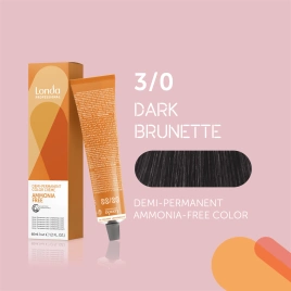 NEW Тонирующая краска для волос Londa AMMONIA FREE 3/0 темный шатен 60 гр