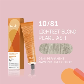 NEW Тонирующая краска для волос Londa AMMONIA FREE 10/81 яркий блонд перламутрово-пепельный 60 гр