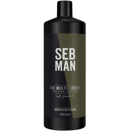 SEBMAN THE MULTITASKER 3 в 1 Мужской шампунь для ухода за волосами, бородой и телом 1000 мл