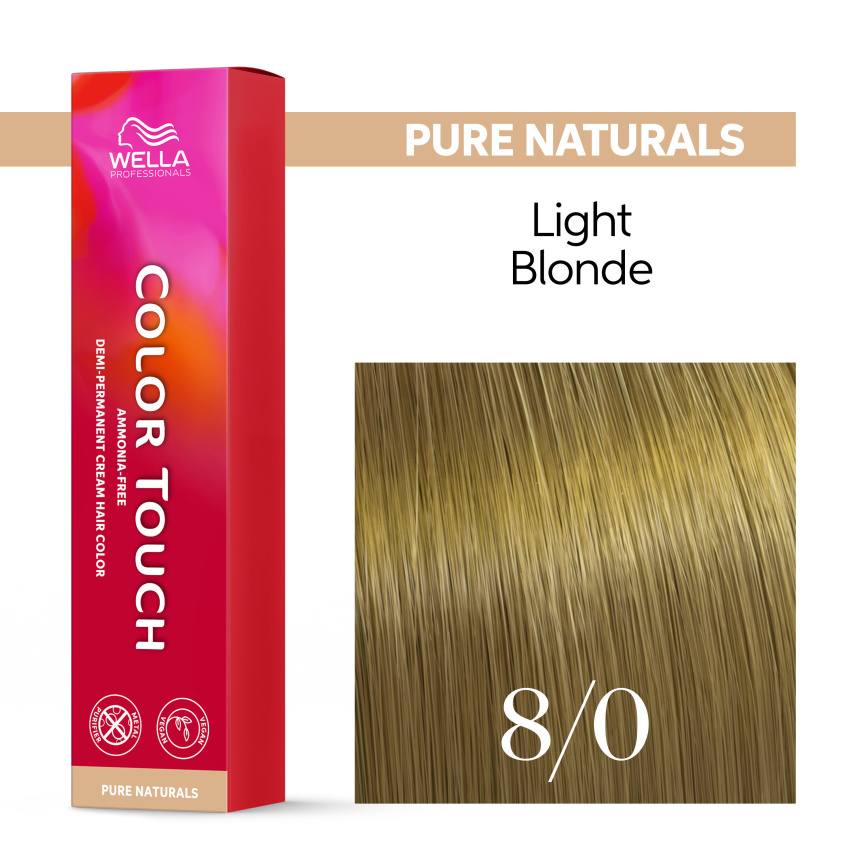 Тонирующая краска для волос Wella COLOR TOUCH 8/0 светлый блонд 60 гр фото 1