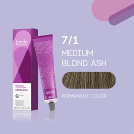 NEW Стойкая краска для волос Londa LONDACOLOR 7/1 блонд пепельный 60 гр