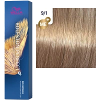 Стойкая краска для волос Wella KOLESTON PERFECT МЕ+ 9/1 очень светлый блонд пепельный (60гр)