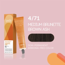 NEW Тонирующая краска для волос Londa AMMONIA FREE 4/71 шатен коричнево-пепельный 60 гр