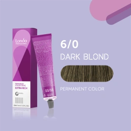 NEW Стойкая краска для волос Londa LONDACOLOR 6/0 темный блонд 60 гр