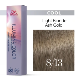 Стойкая краска для волос Wella ILLUMINA COLOR 8/13 светлый блонд пепельно - золотистый  (60гр)