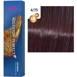 Стойкая краска для волос Wella KOLESTON PERFECT МЕ+ 4/75 средне-коричневый махагон 60 гр