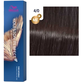 Стойкая краска для волос Wella KOLESTON PERFECT МЕ+ 4/0 средне-коричневый (80гр)
