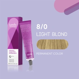 NEW Стойкая краска для волос Londa LONDACOLOR 8/0 светлый блонд 60 гр