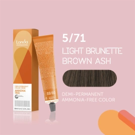 Тонирующая краска для волос Londa AMMONIA FREE 5/71 светлый шатен коричнево-пепельный  (60гр)