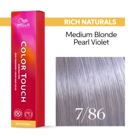 Тонирующая краска для волос Wella COLOR TOUCH 7/86 блонд жемчужно-фиолетовый 60 гр