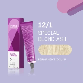NEW Стойкая краска для волос Londa LONDACOLOR 12/1 специальный блонд пепельный 60 гр