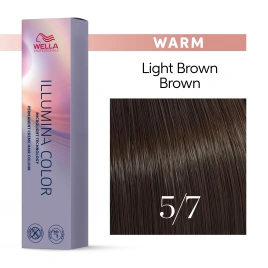 Стойкая краска для волос Wella ILLUMINA COLOR 5/7 светло - коричневый коричневый 60 гр