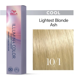 Стойкая краска для волос Wella ILLUMINA COLOR 10/1   яркий блонд пепельный 60 гр