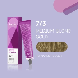 NEW Стойкая краска для волос Londa LONDACOLOR 7/3 блонд золотистый 60 гр