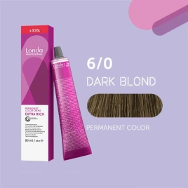 NEW Стойкая краска для волос Londa LONDACOLOR 6/0 темный блонд НОВЫЙ ОБЪЁМ 80 гр