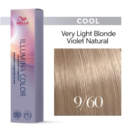 Стойкая краска для волос Wella ILLUMINA COLOR 9/60 очень светлый блонд фиолетовый натуральный 60 гр
