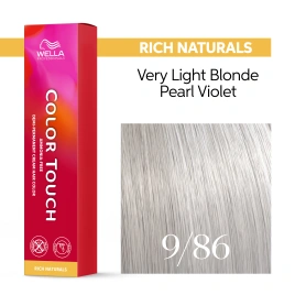 Тонирующая краска для волос Wella COLOR TOUCH 9/86 очень светлый блонд жемчужно-фиолетовый 60 гр