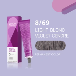 NEW Стойкая краска для волос Londa LONDACOLOR 8/69 светлый блонд фиолетовый сандрэ 60 гр