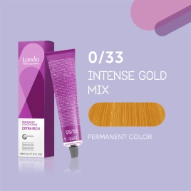 NEW Стойкая краска для волос Londa LONDACOLOR 0/33 интенсивный золотистый микстон 60 гр
