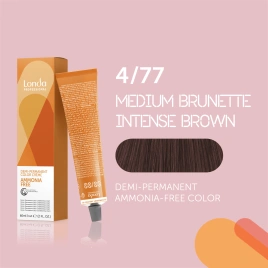 NEW Тонирующая краска для волос Londa AMMONIA FREE 4/77 шатен интенсивно коричневый 60 гр