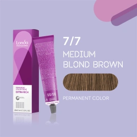 NEW Стойкая краска для волос Londa LONDACOLOR 7/7 блонд коричневый 60 гр