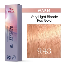 Стойкая краска для волос Wella ILLUMINA COLOR 9/43 очень светлый блонд красно-золотистый 60 гр