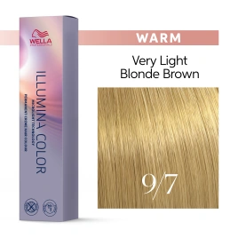Стойкая краска для волос Wella ILLUMINA COLOR 9/7 очень светлый блонд коричневый (60гр)