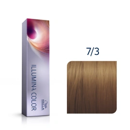 Стойкая краска для волос Wella ILLUMINA COLOR 7/3 блонд золотистый (60гр)