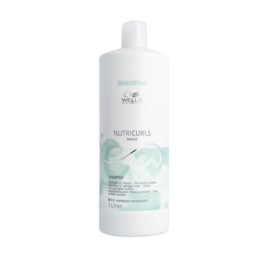 Wella NUTRICURLS Безсульфатный шампунь для вьющихся волос 1000 мл фото 1