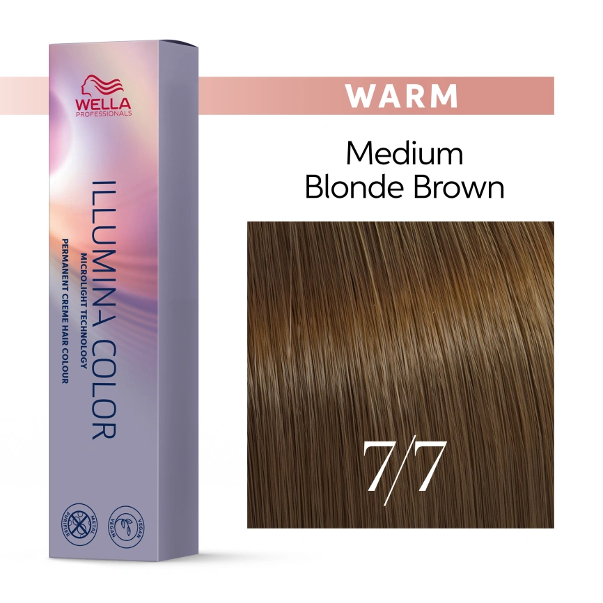 Стойкая краска для волос Wella ILLUMINA COLOR 7/7 блонд коричневый 60 гр фото 1