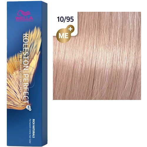 Стойкая краска для волос Wella KOLESTON PERFECT МЕ+ 10/95 ледяной блонд с каплей розового 60 гр фото 1