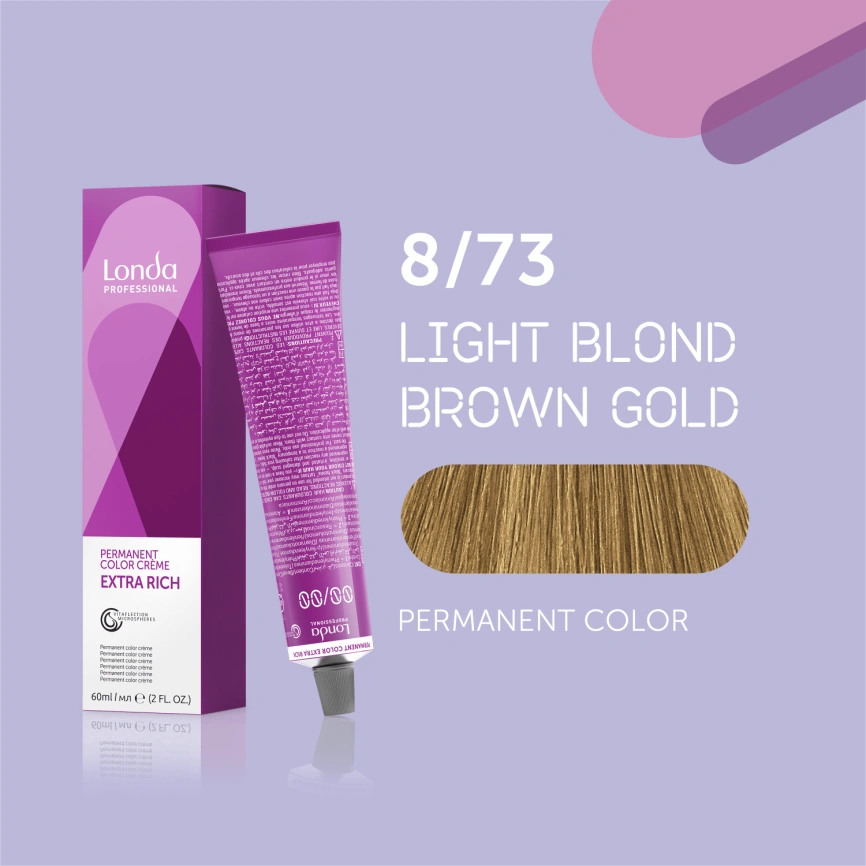 NEW Стойкая краска для волос Londa LONDACOLOR 8/73 светлый блонд коричнево-золотистый 60 гр фото 1