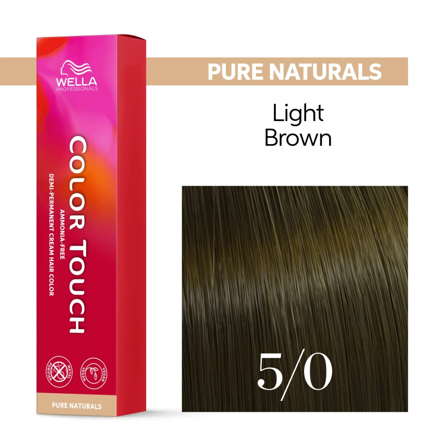 Тонирующая краска для волос Wella COLOR TOUCH 5/0 светло-коричневый 60 гр фото 2