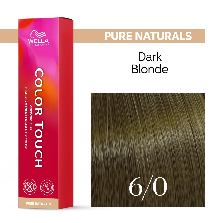 Тонирующая краска для волос Wella COLOR TOUCH 6/0 темный блонд 60 гр фото 2