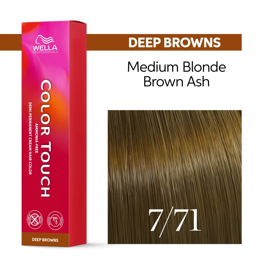 Тонирующая краска для волос Wella COLOR TOUCH 7/71 янтарная куница 60 гр фото 2