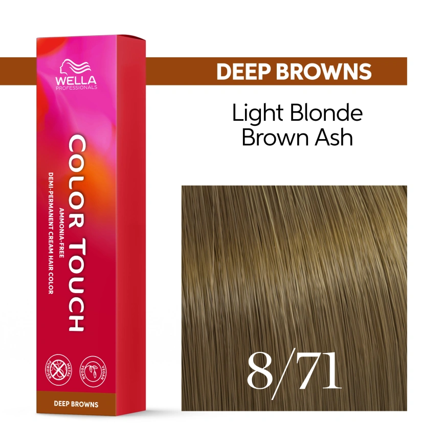 Тонирующая краска для волос Wella COLOR TOUCH 8/71 дымчатая норка 60 гр фото 1