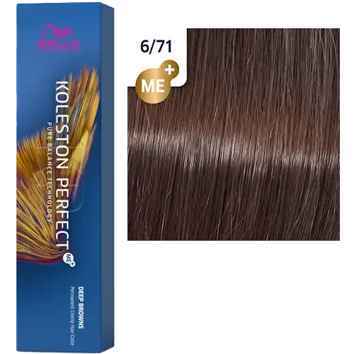 Стойкая краска для волос Wella KOLESTON PERFECT МЕ+ 6/71 королевский соболь 60 гр фото 2