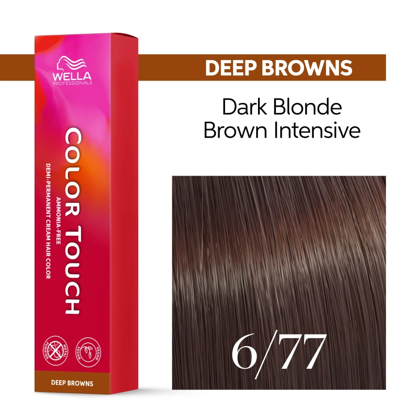 Тонирующая краска для волос Wella COLOR TOUCH 6/77 кофе со сливками 60 гр фото 2