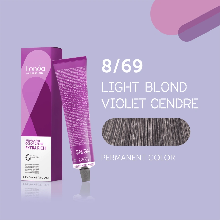 NEW Стойкая краска для волос Londa LONDACOLOR 8/69 светлый блонд фиолетовый сандрэ 60 гр фото 1