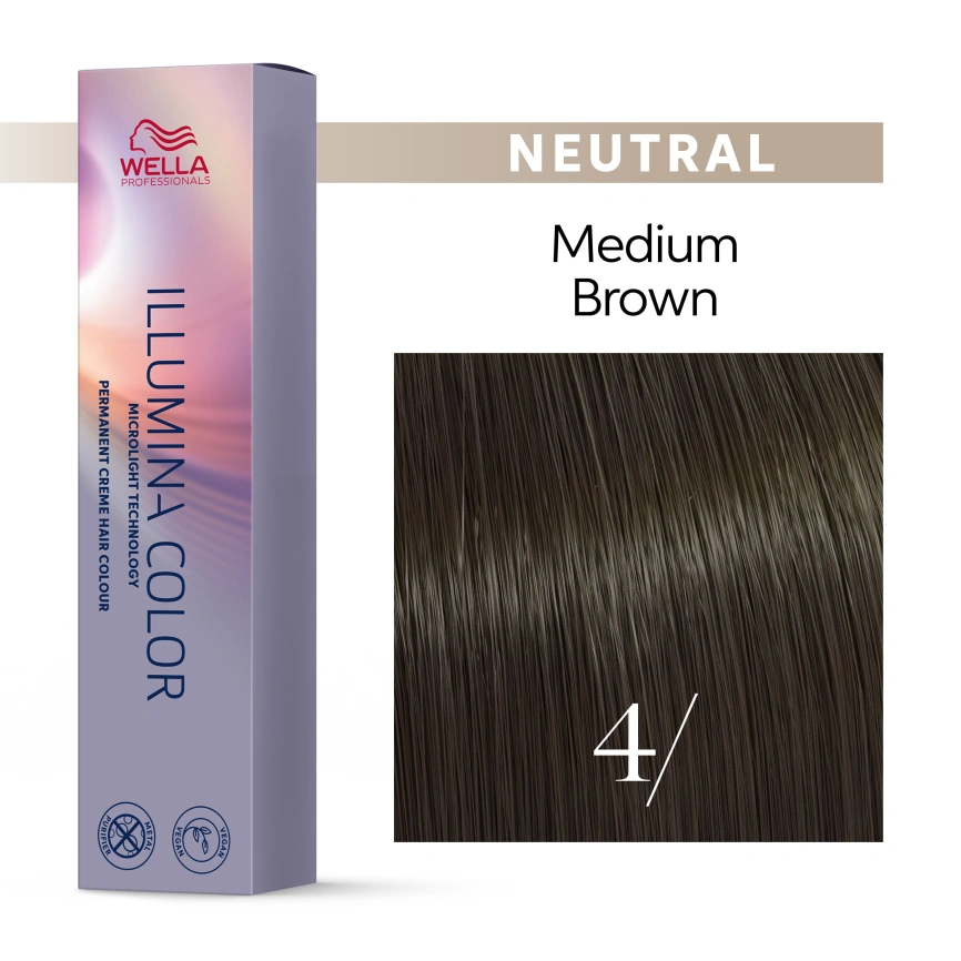 Стойкая краска для волос Wella ILLUMINA COLOR 4/ коричневый 60 гр фото 1