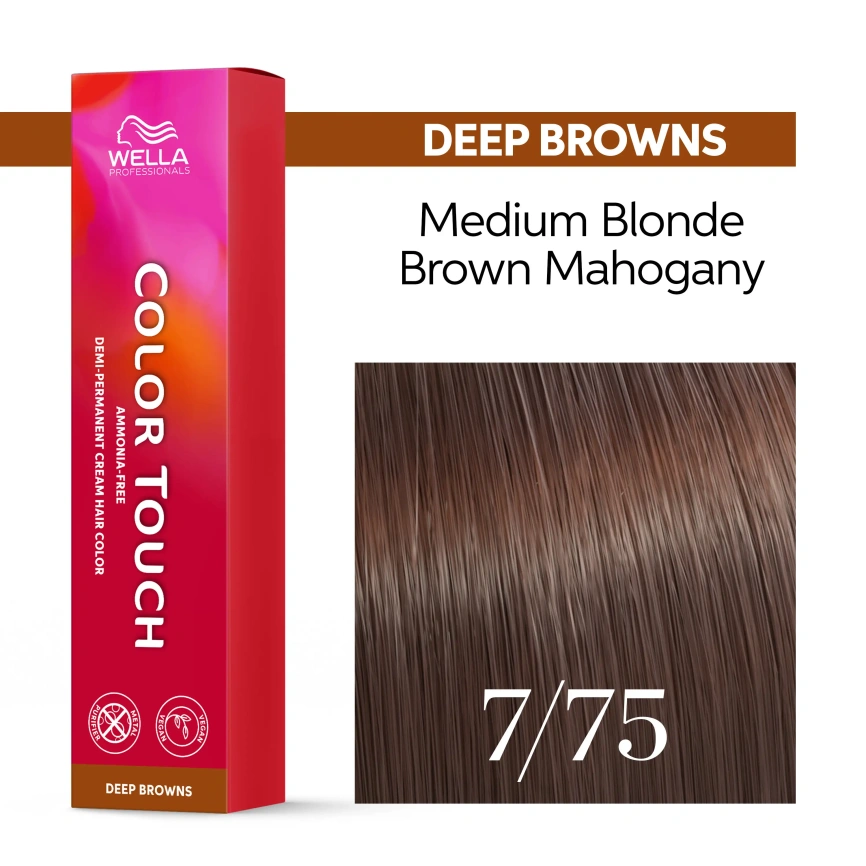 Тонирующая краска для волос Wella COLOR TOUCH 7/75 светлый палисандр 60 гр фото 2