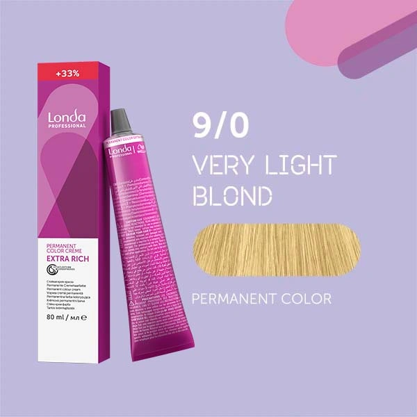 NEW Стойкая краска для волос Londa LONDACOLOR 9/0 очень светлый блонд НОВЫЙ ОБЪЁМ 80 гр фото 1