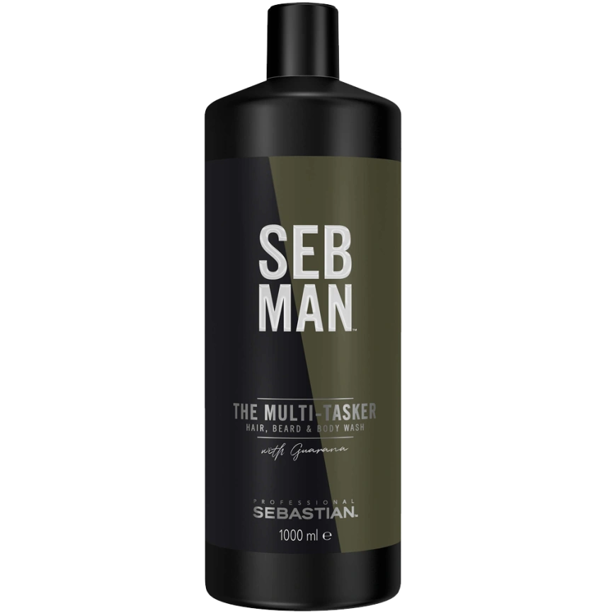 SEBMAN THE MULTITASKER 3 в 1 Мужской шампунь для ухода за волосами, бородой и телом 1000 мл фото 1