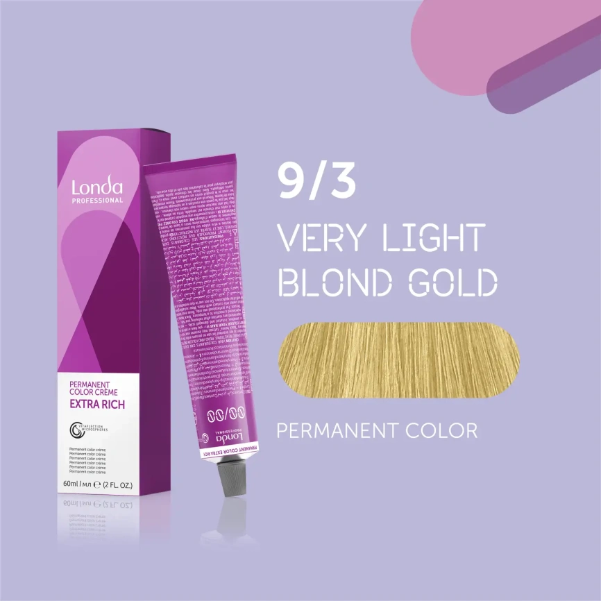 NEW Стойкая краска для волос Londa LONDACOLOR 9/3 очень светлый блонд золотистый 60 гр фото 2