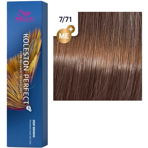 Стойкая краска для волос Wella KOLESTON PERFECT МЕ+ 7/71 янтарная куница 60 гр фото 1
