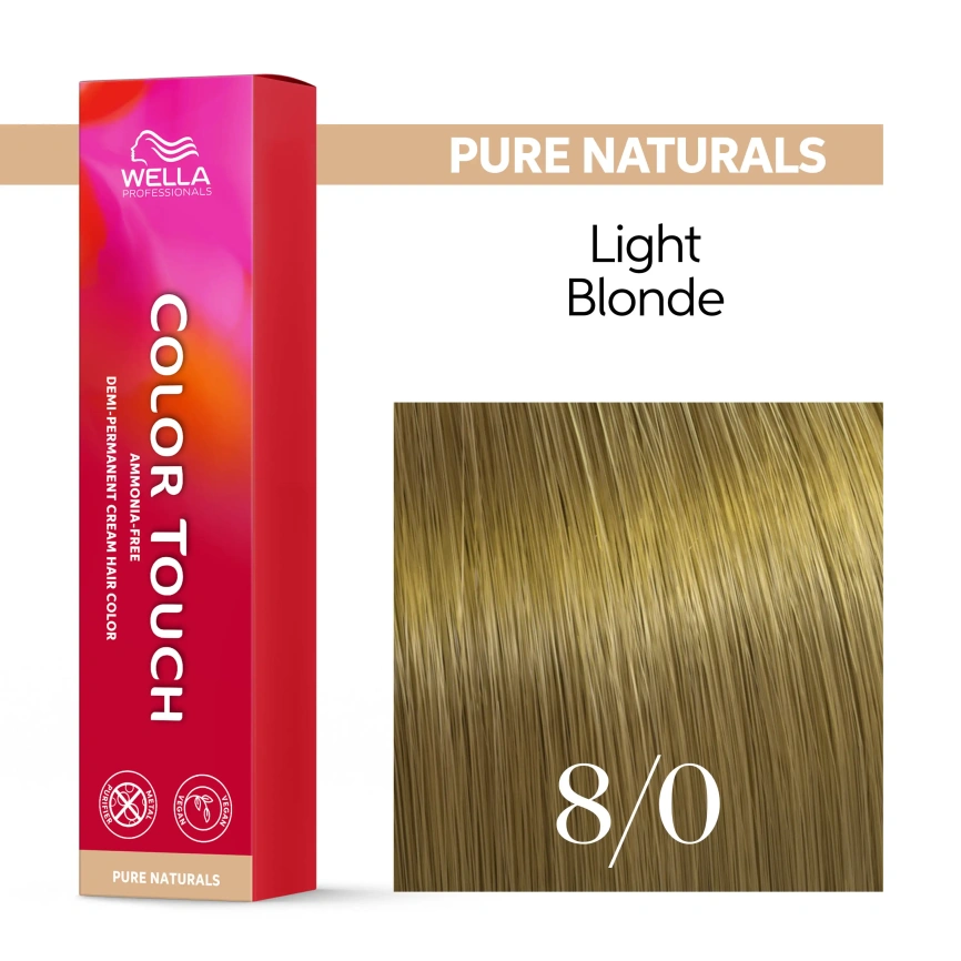 Тонирующая краска для волос Wella COLOR TOUCH 8/0 светлый блонд 60 гр фото 2