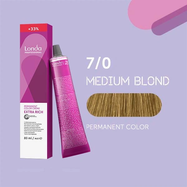 NEW Стойкая краска для волос Londa LONDACOLOR 7/0 блонд НОВЫЙ ОБЪЁМ 80 гр фото 1